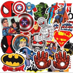 50pcs Superheroes Waterproof Vinyl Decal Stickers